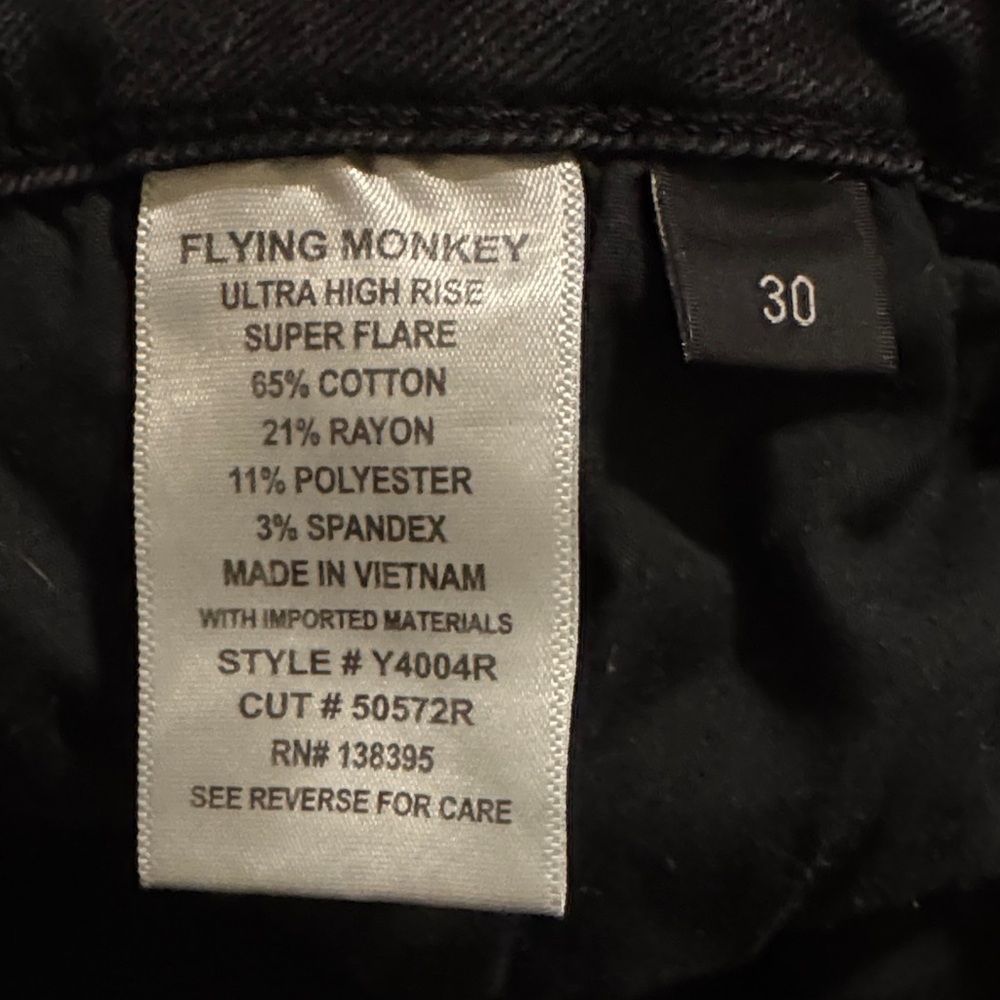 Flying Monkey Charcoal Flare Jeans - Picture 4 of 4